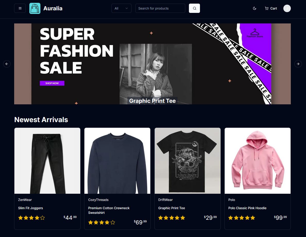 Auralia - Ecommerce Platform