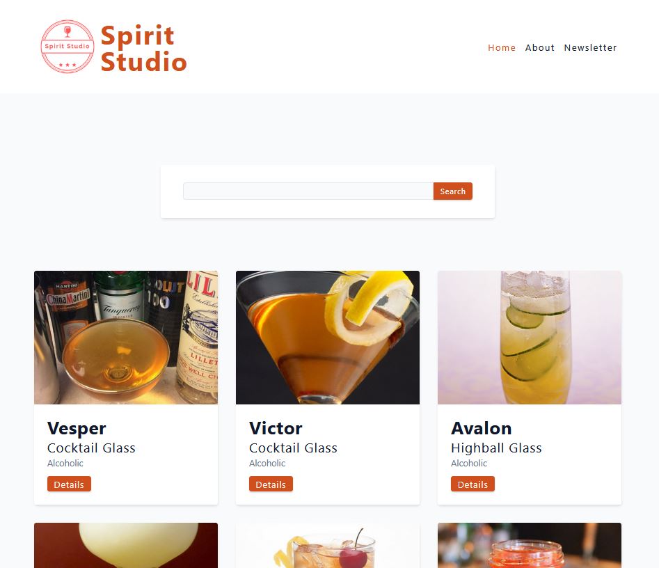 Spirit Studio - Cocktail Finder